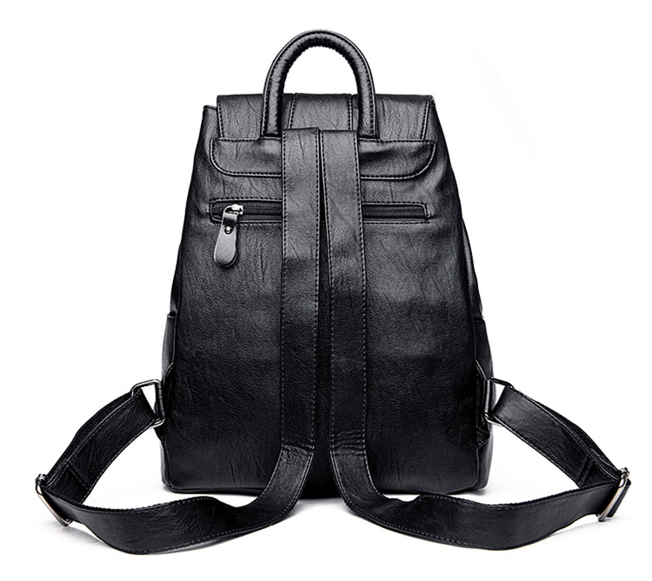 High Quality Leather Female Backpack