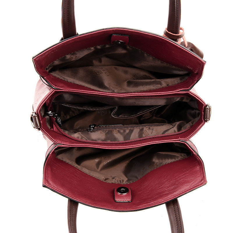 Genuine Leather Casual Tote Handbag