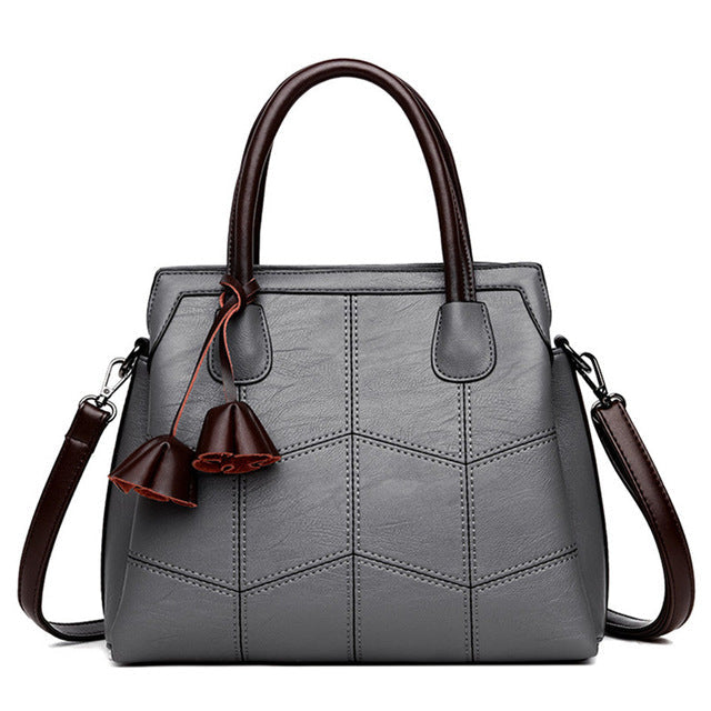 Genuine Leather Casual Tote Handbag