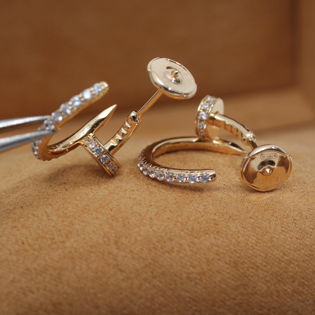 [Lucky Star]JUSTE EARRINGS 12.75MM PINK GOLD DIAMOND