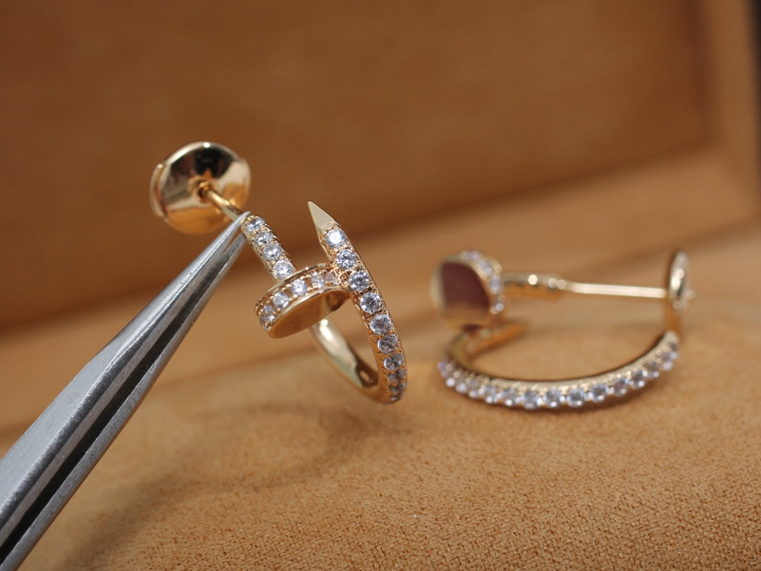 [Lucky Star]JUSTE EARRINGS 12.75MM PINK GOLD DIAMOND