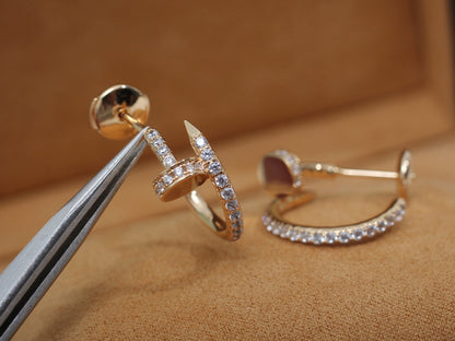 [Lucky Star]JUSTE EARRINGS 12.75MM PINK GOLD DIAMOND