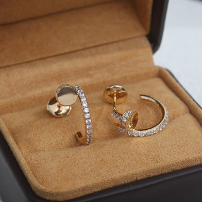 [Lucky Star]JUSTE EARRINGS 12.75MM PINK GOLD DIAMOND
