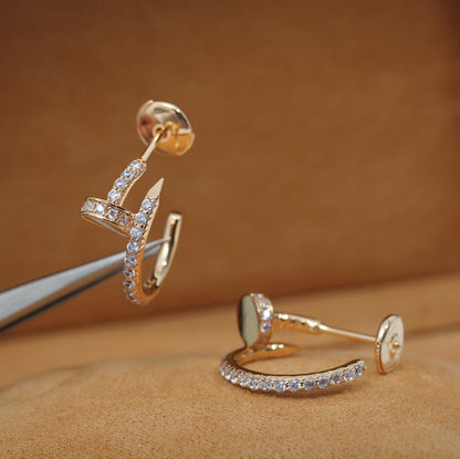 [Lucky Star]JUSTE EARRINGS 12.75MM PINK GOLD DIAMOND