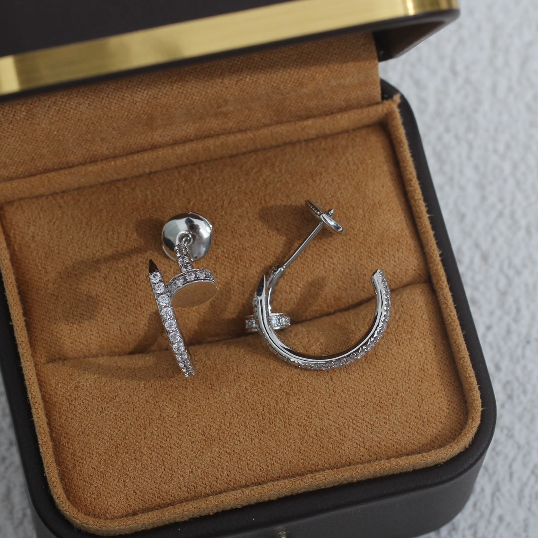 [Lucky Star]JUSTE EARRINGS 12.75MM SILVER DIAMOND