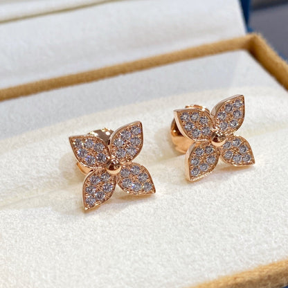 [Lucky Star]STAR BLOSSOM STUD DIAMONDS EARRINGS
