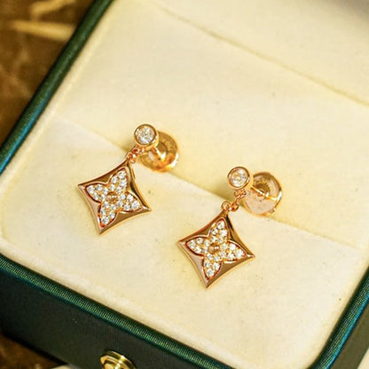 [Lucky Star]STAR DIAMONDS EARRINGS GOLD