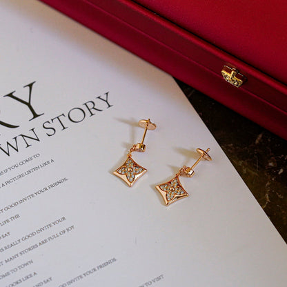 [Lucky Star]STAR DIAMONDS EARRINGS GOLD