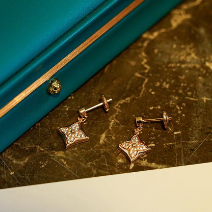 [Lucky Star]STAR DIAMONDS EARRINGS GOLD