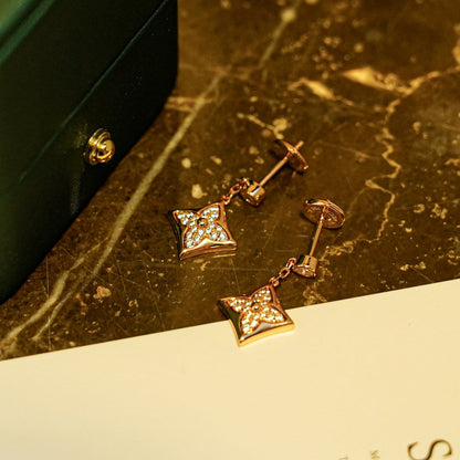 [Lucky Star]STAR DIAMONDS EARRINGS GOLD