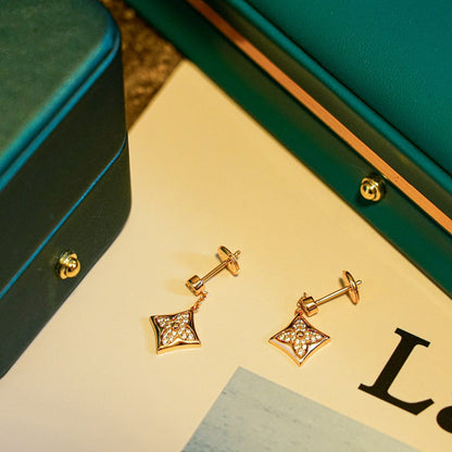 [Lucky Star]STAR DIAMONDS EARRINGS GOLD