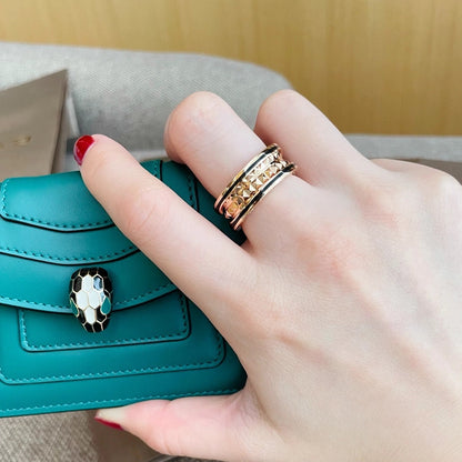 [Lucky Star]ZERO 1 PINK GOLD BLACK CERAMIC RING