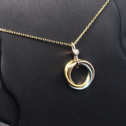 [Lucky Star]TRINITY SILVER GOLD PINK GOLD NECKLACE