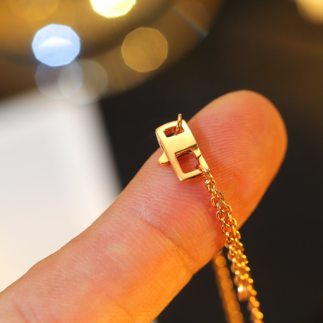 [Lucky Star]STAR AND SUN DIAMOND PINK GOLD NECKLACE