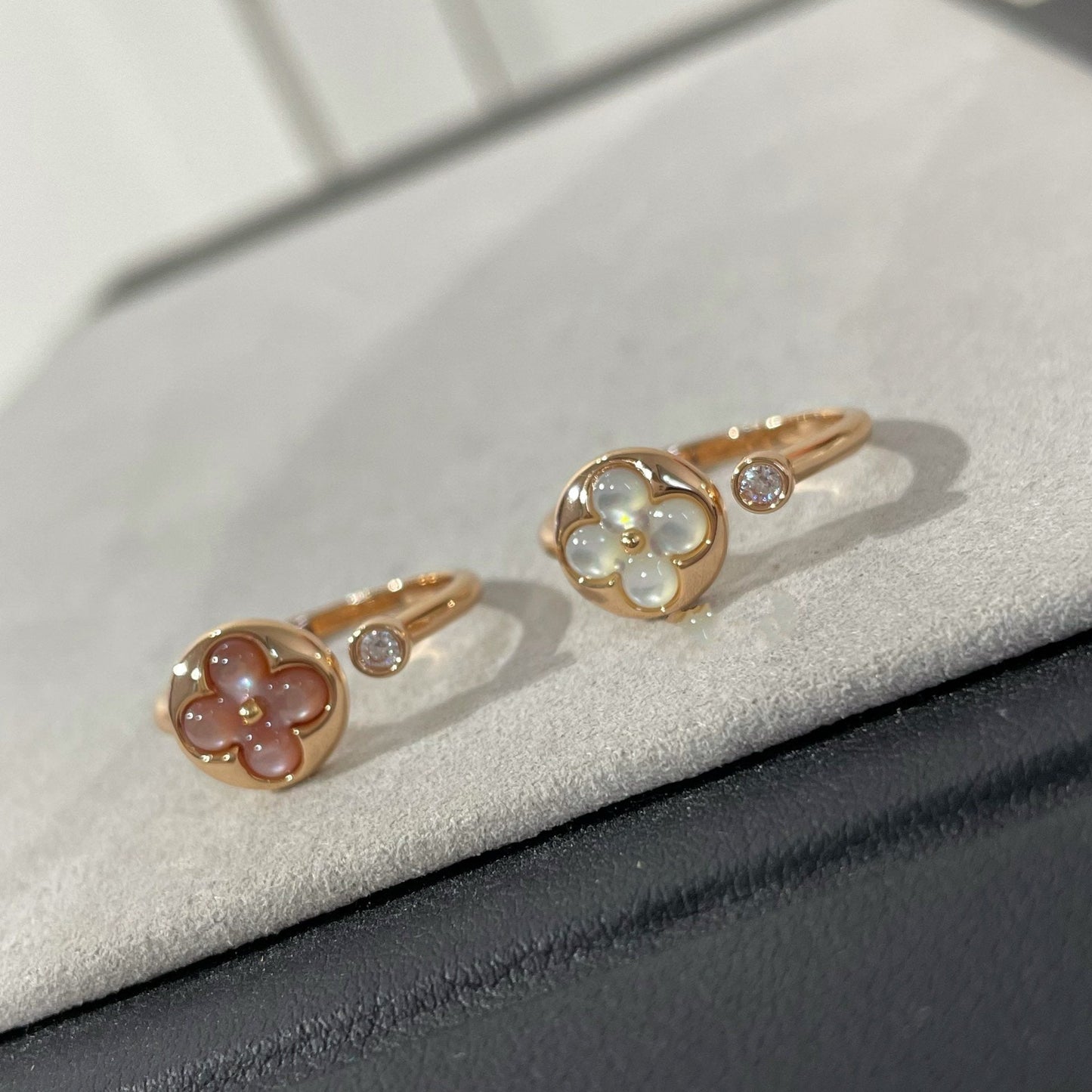 [Lucky Star]SUN 1 DIAMOND PINK MOP RING