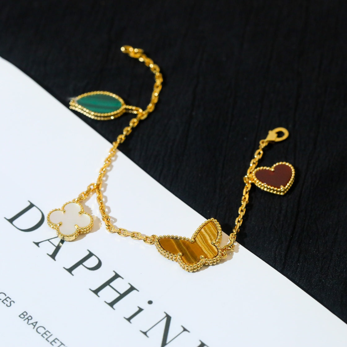 [Lucky Star]LUCKY SPRING 5 MOTIF GOLD BRACELET