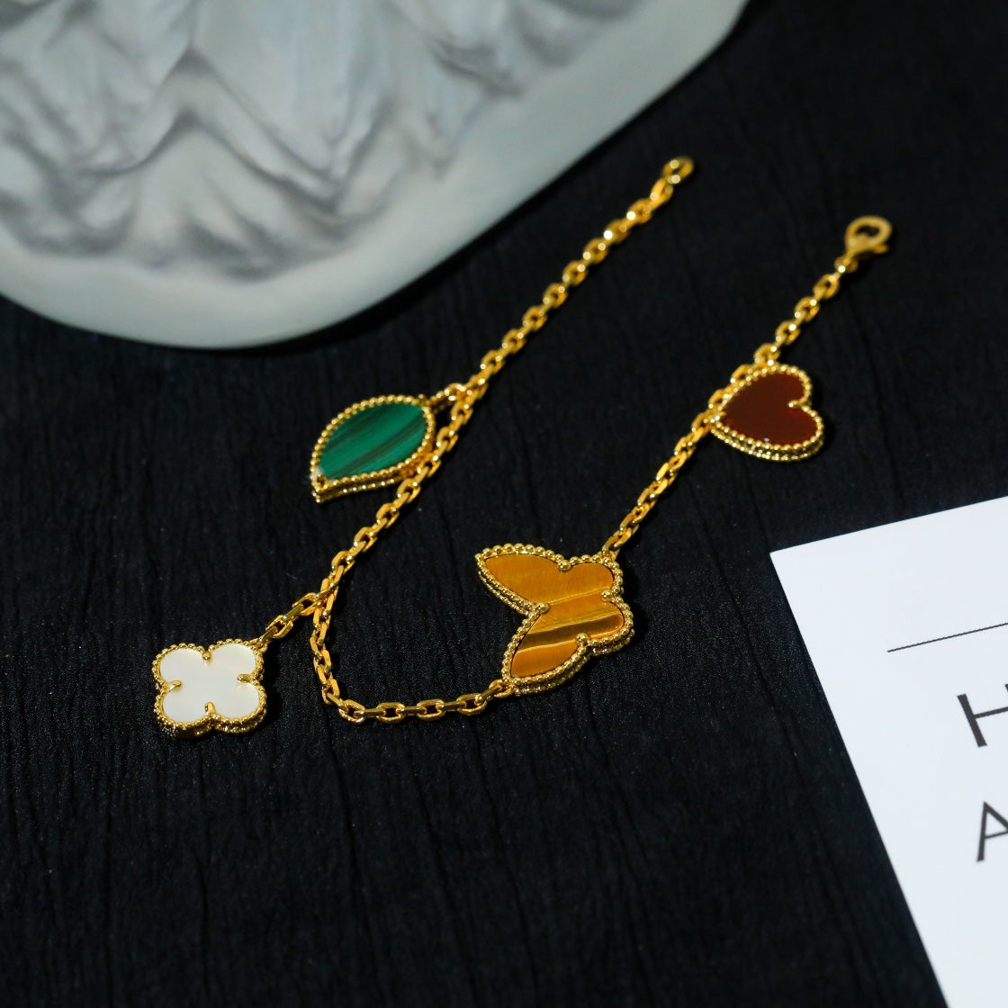 [Lucky Star]LUCKY SPRING 5 MOTIF GOLD BRACELET