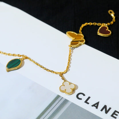 [Lucky Star]LUCKY SPRING 5 MOTIF GOLD BRACELET