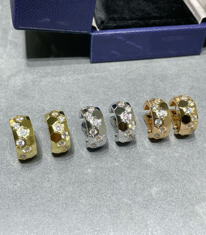 [Lucky Star]BEE LOVE DIAMOND HOOP EARRINGS