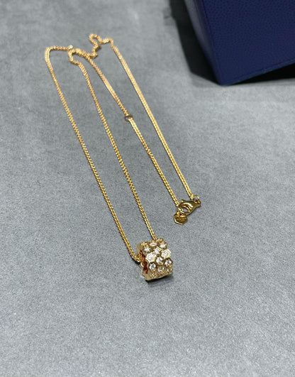 [Lucky Star]BEE LOVE DIAMOND PAVED 3 ROW NECKLACE