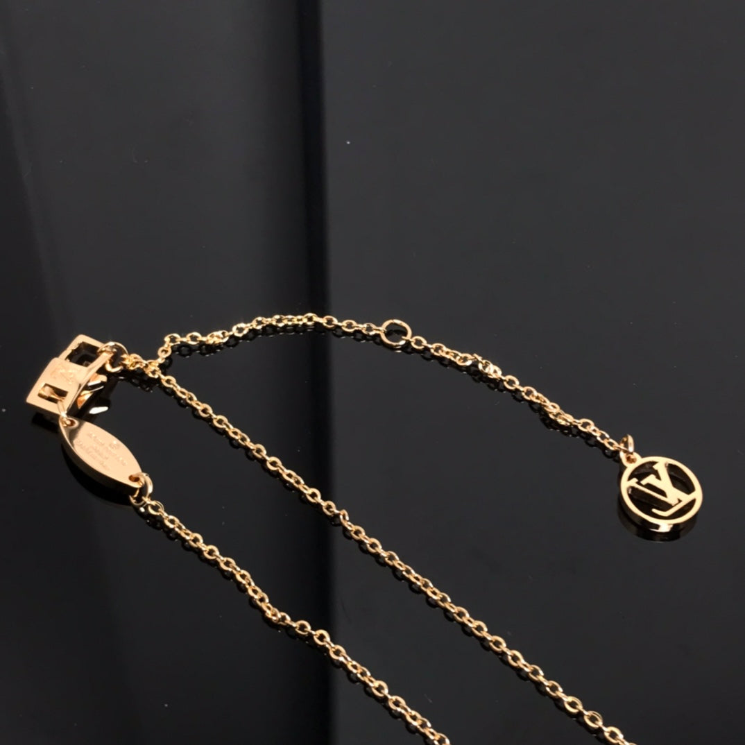 [Lucky Star]COLOR BLOSSOM PINK MOP SUN GOLD NECKLACE