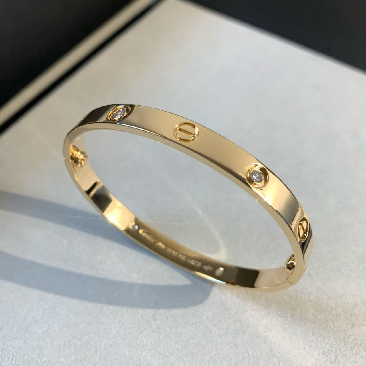 [Lucky Star]LOVE BRACELET 6.1MM 4 DIAMONDS