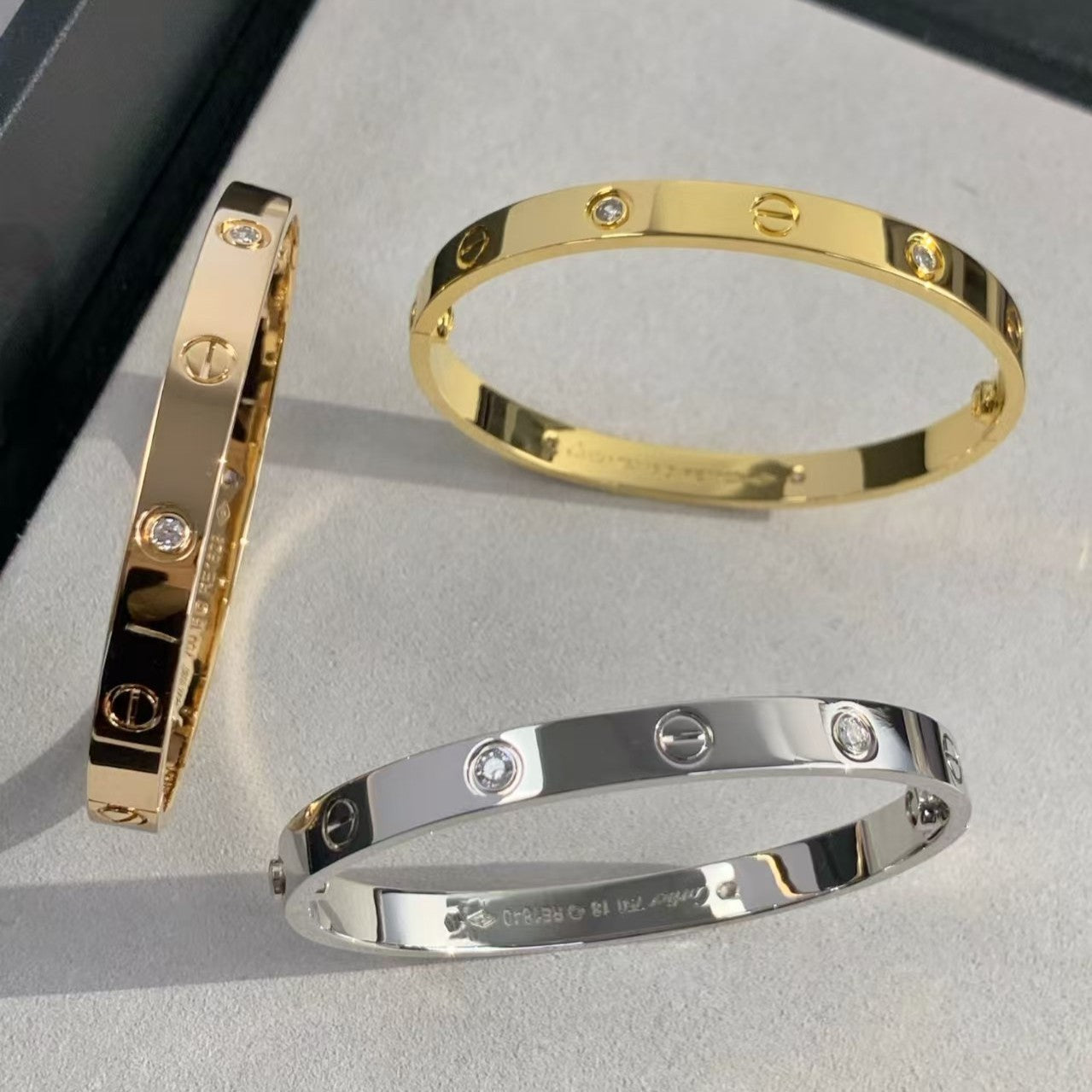[Lucky Star]LOVE BRACELET 6.1MM 4 DIAMONDS