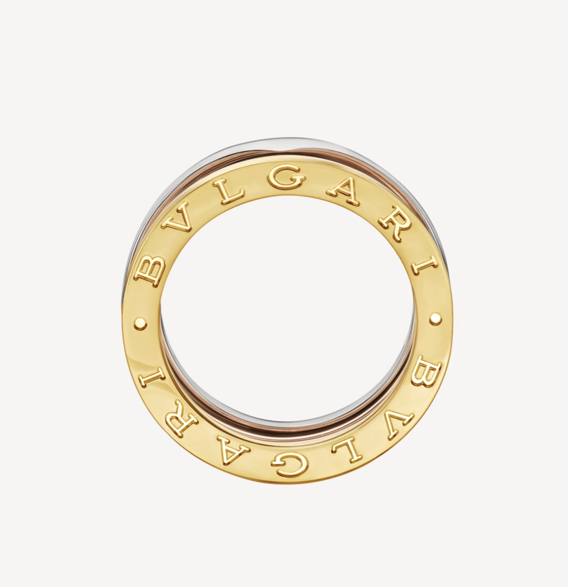 [Lucky Star]ZERO 1 THREE-BAND ROSE WHITE AND YELLOW RING