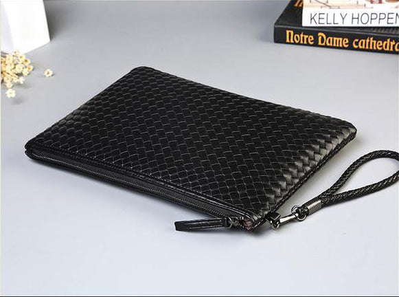 PU Leather Knitting Design Clutch