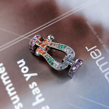 [Lucky Star]FORCE LARGE HORSESHOE CLASP  METAL BRACELET