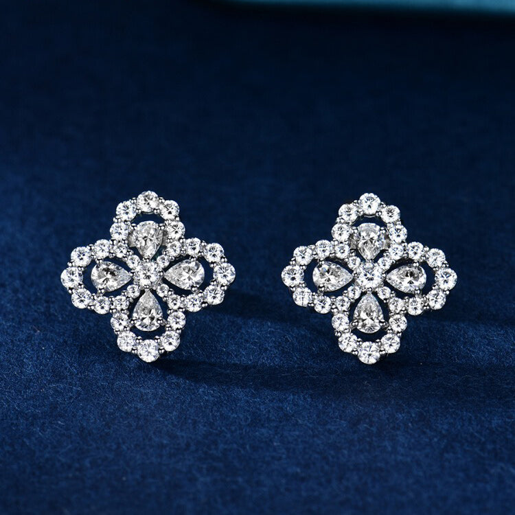 [Lucky Star]LOOP EARRINGS FULL MOTIF DIAMOND 16MM