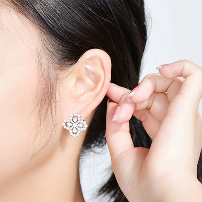 [Lucky Star]LOOP EARRINGS FULL MOTIF DIAMOND 16MM