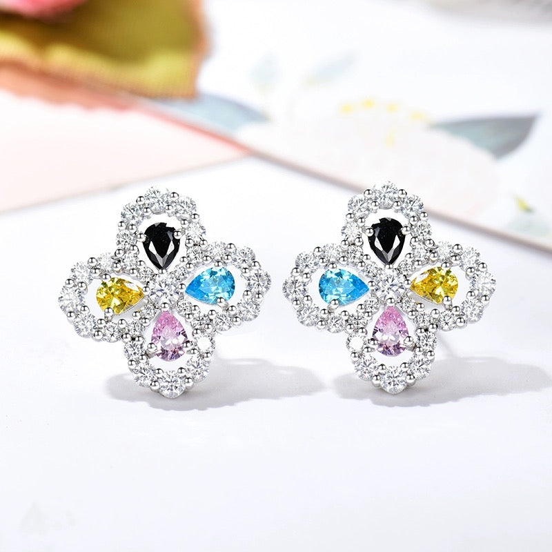 [Lucky Star]LOOP EARRINGS FULL MOTIF DIAMOND 16MM