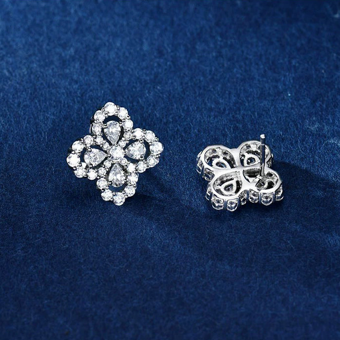[Lucky Star]LOOP EARRINGS FULL MOTIF DIAMOND 16MM