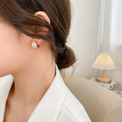 [Lucky Star]ZERO 1 DIAMOND PAVED EARRINGS