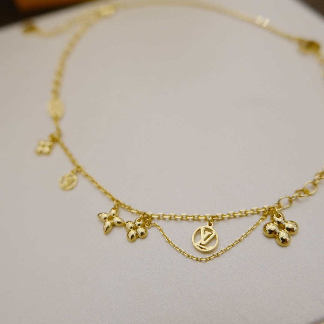 [Lucky Star]BLOOMING SUPPLE NECKLACE BRASS