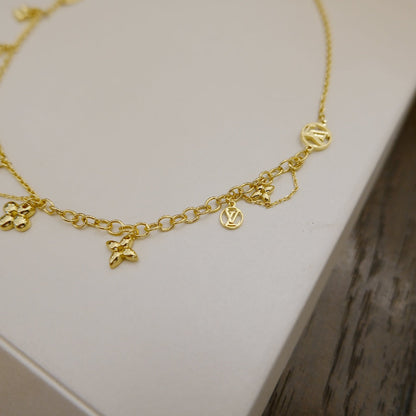[Lucky Star]BLOOMING SUPPLE NECKLACE BRASS