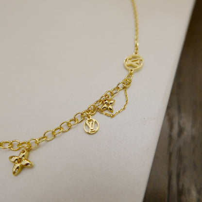 [Lucky Star]BLOOMING SUPPLE NECKLACE BRASS