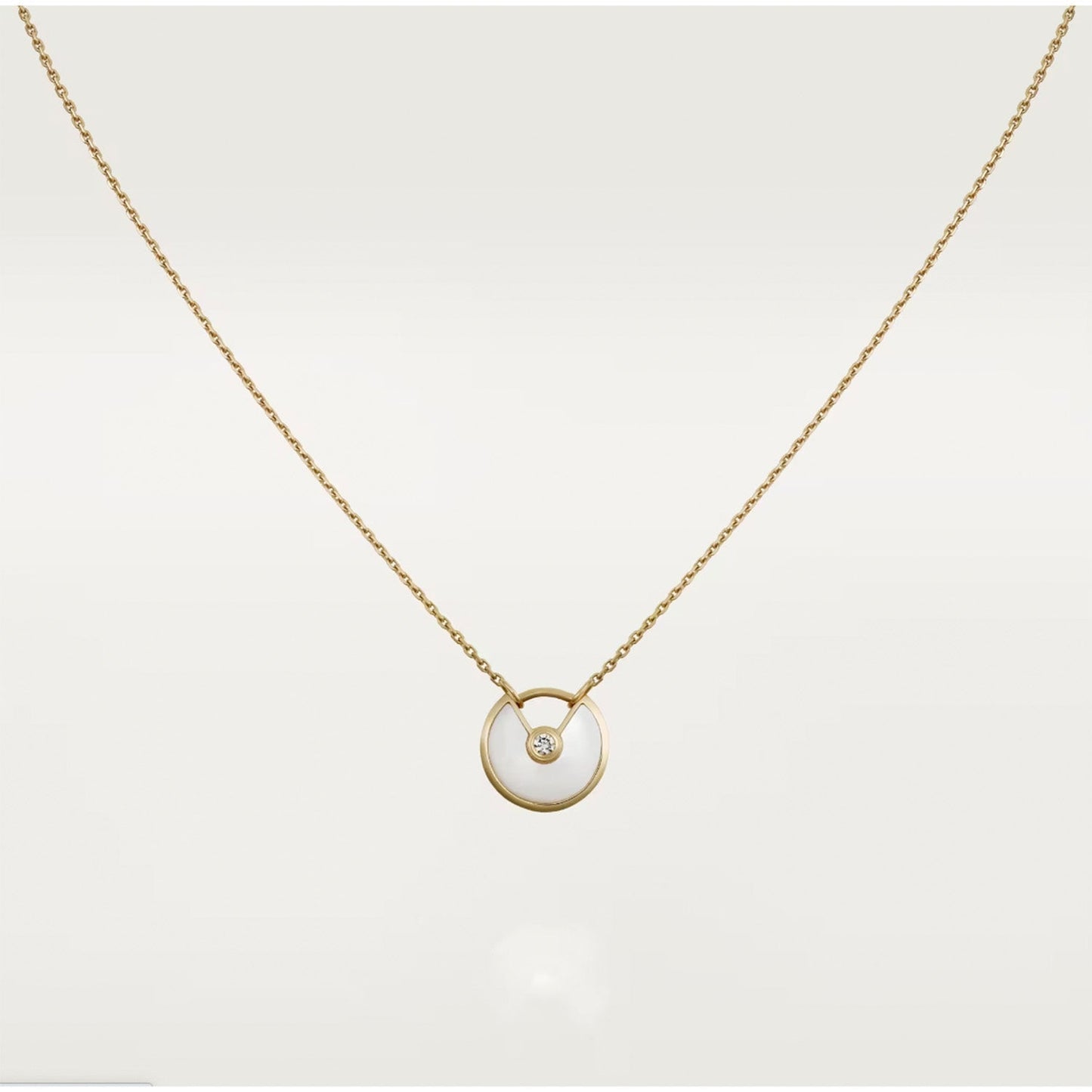 [Lucky Star]AMULETTE ROSE GOLD MOP NECKLACE