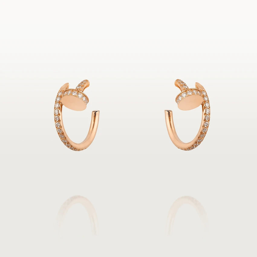 [Lucky Star]JUSTE EARRINGS 12.75MM PINK GOLD DIAMOND