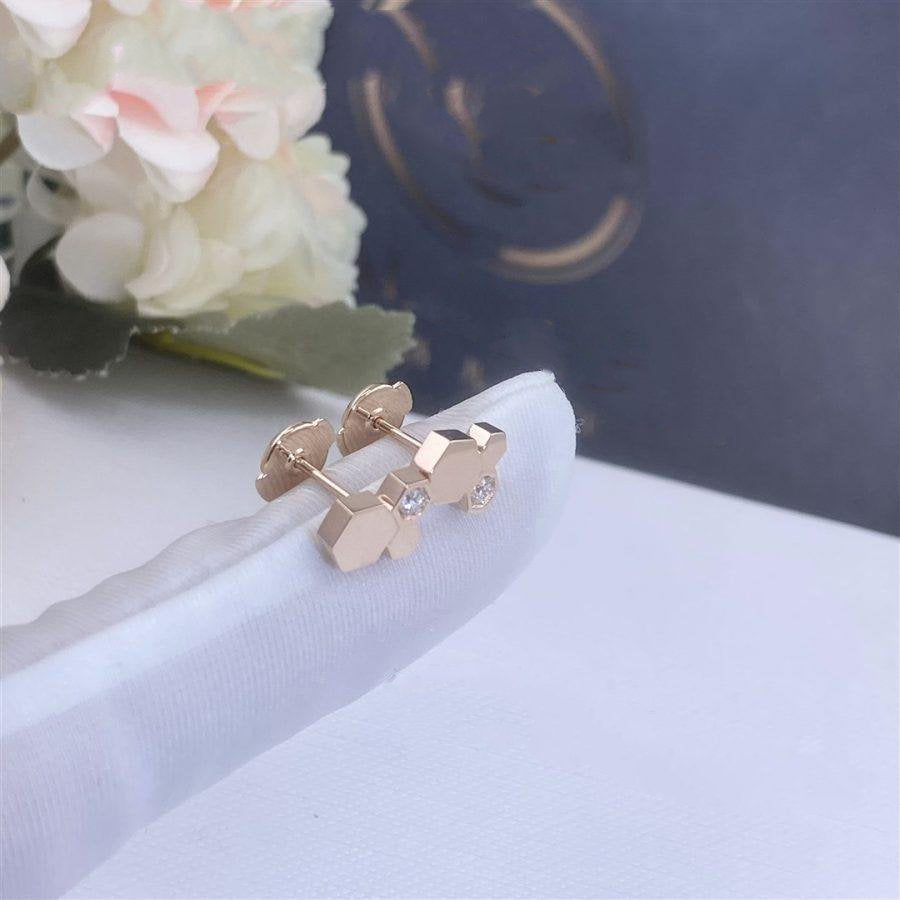 [Lucky Star]BEE LOVE PINK GOLD DIAMOND EARRINGS