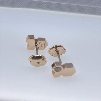 [Lucky Star]BEE LOVE PINK GOLD DIAMOND EARRINGS