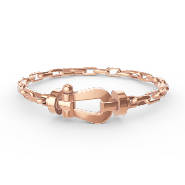 [Lucky Star]FORCE LARGE HORSESHOE CLASP  METAL BRACELET