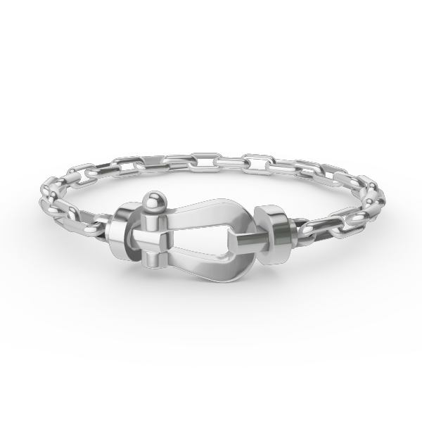 [Lucky Star]FORCE LARGE HORSESHOE CLASP  METAL BRACELET