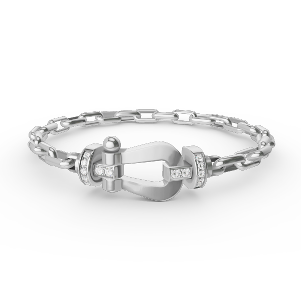 [Lucky Star]FORCE LARGE HORSESHOE CLASP  METAL BRACELET