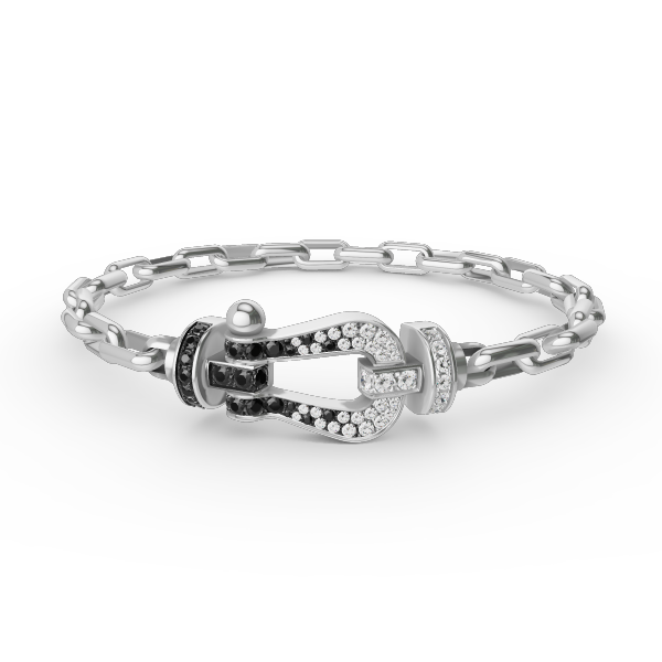 [Lucky Star]FORCE LARGE HORSESHOE CLASP  METAL BRACELET
